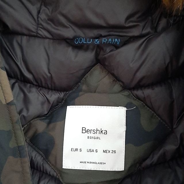 Chaqueta Abrigo Militar Bershka (S)