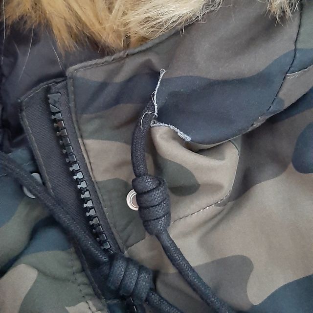 Chaqueta Abrigo Militar Bershka (S)