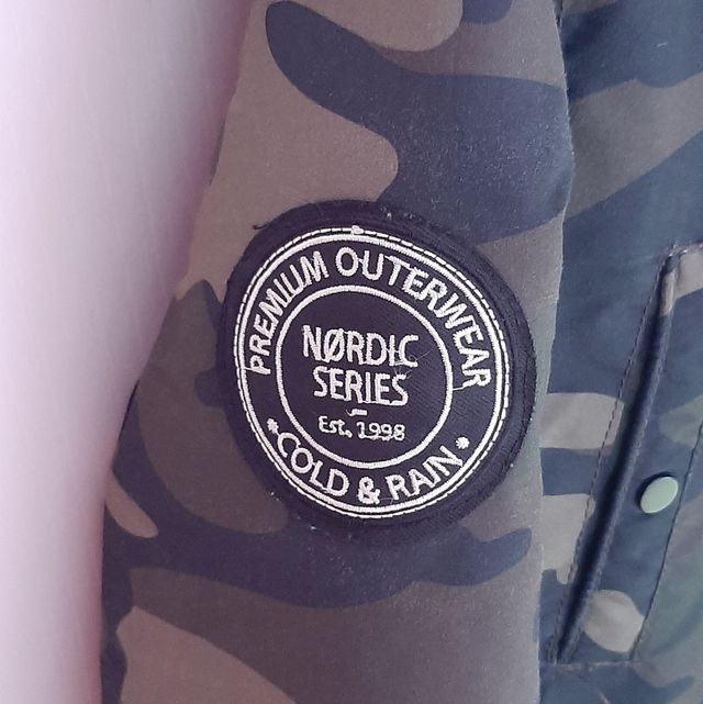 Chaqueta Abrigo Militar Bershka (S)