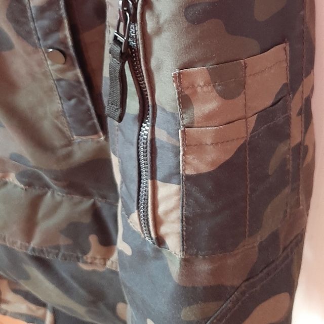 Chaqueta Abrigo Militar Bershka (S)