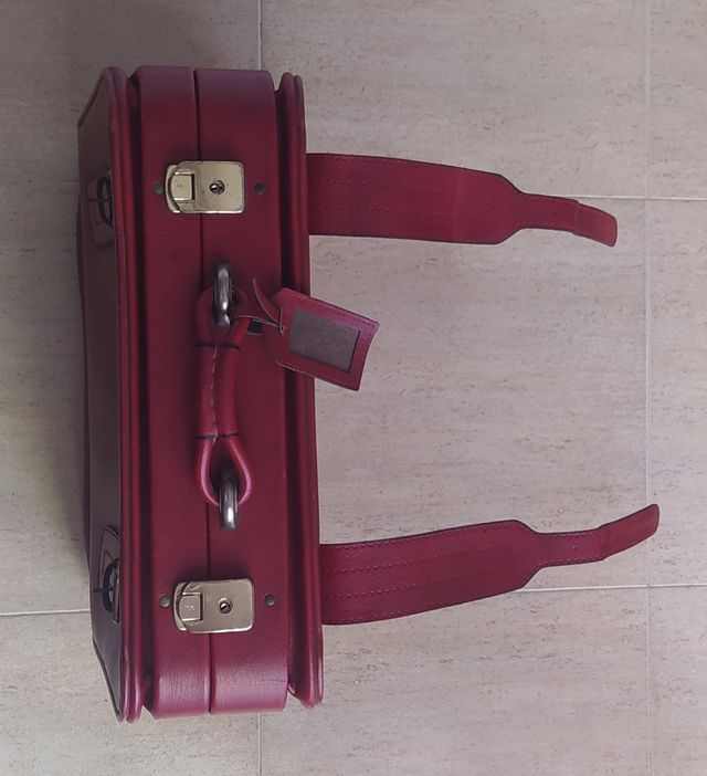 Maleta vintage piel años 70