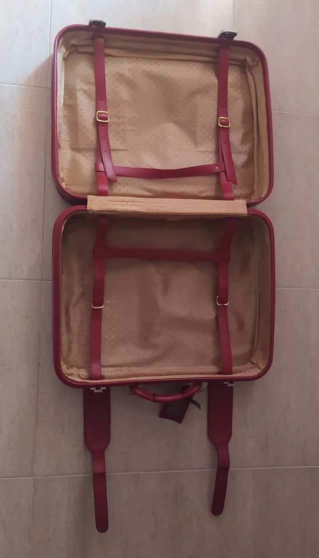 Maleta vintage piel años 70