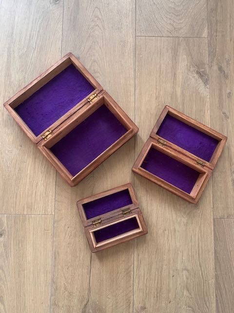 3 scatole in legno/astucci per gioielli. NUOVO!!!