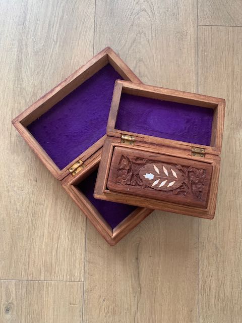 3 scatole in legno/astucci per gioielli. NUOVO!!!