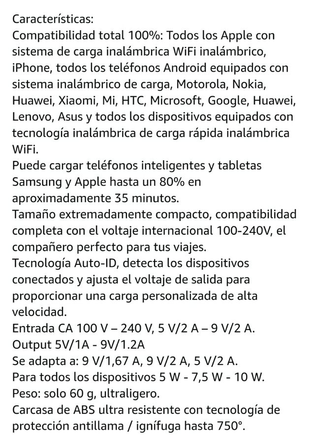 cargador sin enchufe