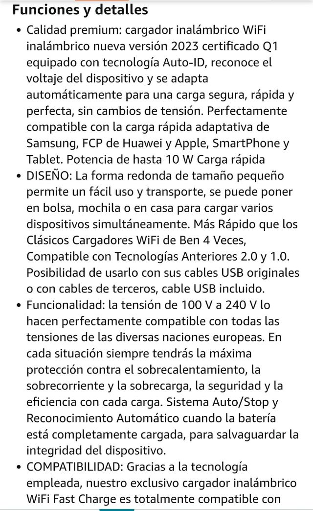 cargador sin enchufe