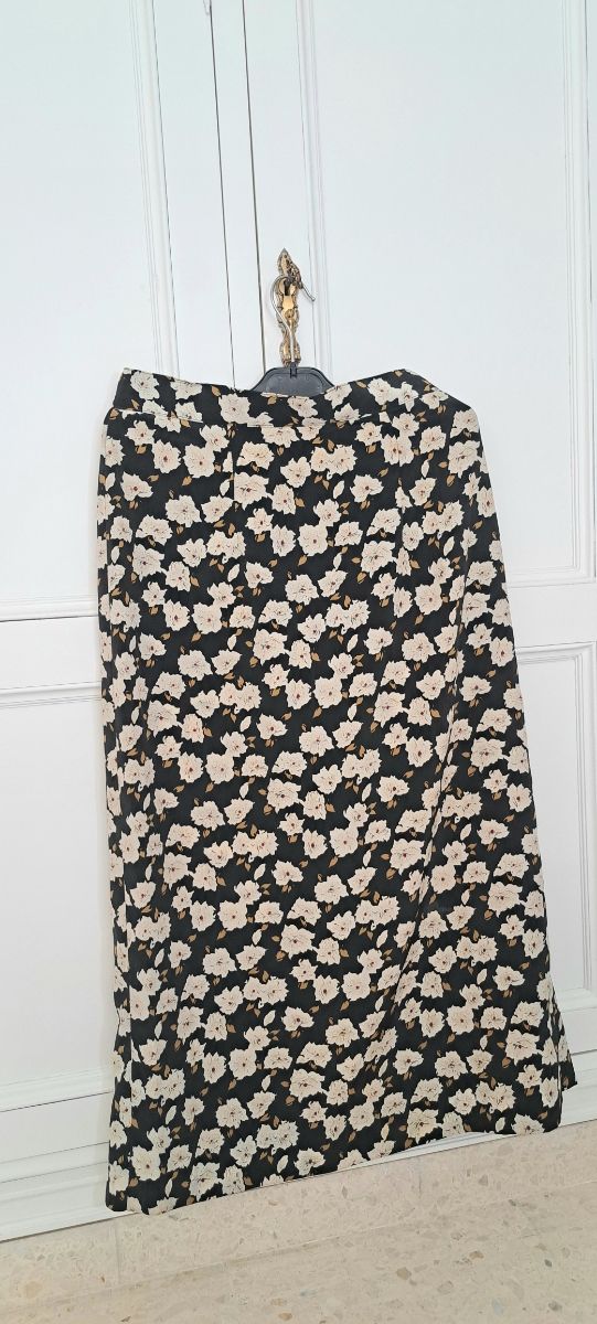 Falda de verano estampada, no arruga