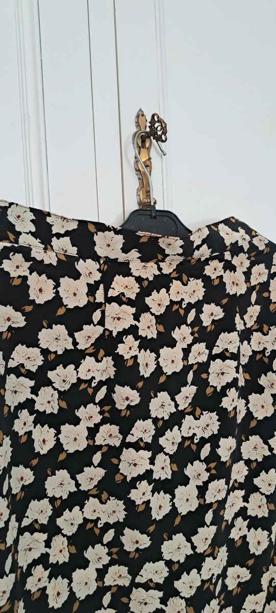 Falda de verano estampada, no arruga