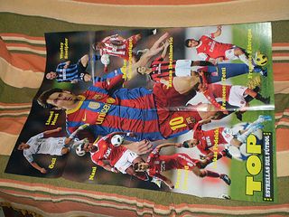 Lote 4 mega póster Top Estrellas del Fútbol 1 a 4