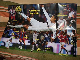 Lote 4 mega póster Top Estrellas del Fútbol 1 a 4