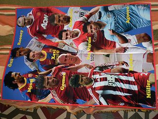 Lote 4 mega póster Top Estrellas del Fútbol 1 a 4