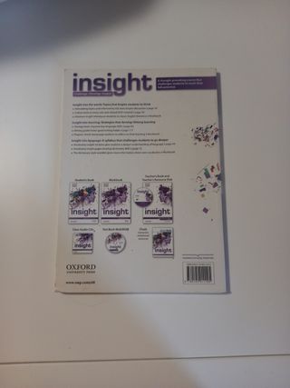 Libros de inglés INSIGHT workbook y students book