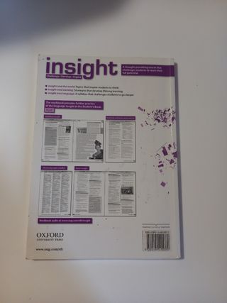 Libros de inglés INSIGHT workbook y students book