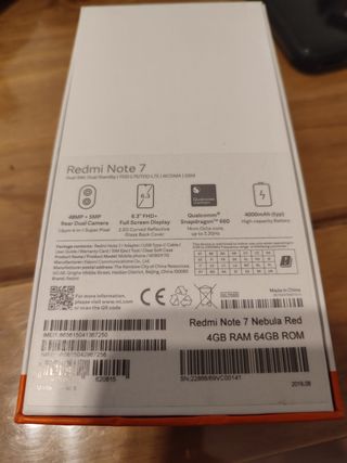 xiaomi redmi note 7 rojo