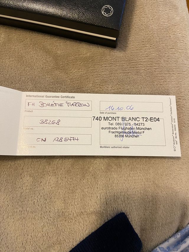 Pluma Montblanc Bohéme Marrón F sin estrenar