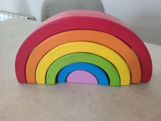 arco iris madera montessori waldorf