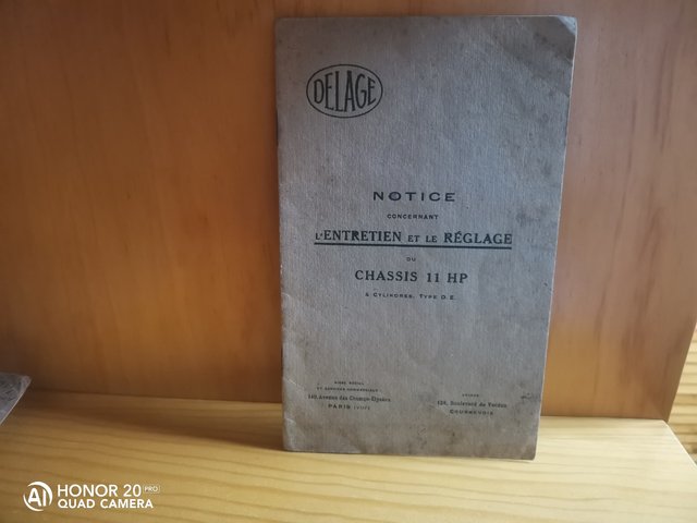 Manual Delage DE
