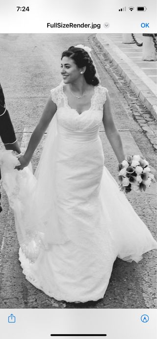 Vestido novia, velo y cancán