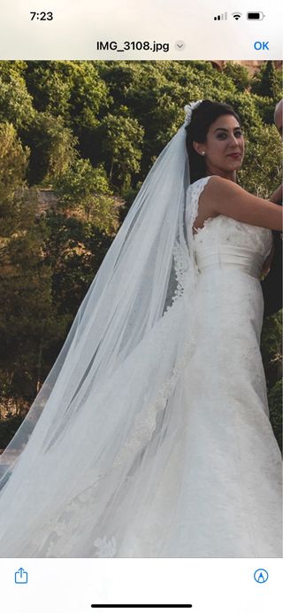 Vestido novia, velo y cancán