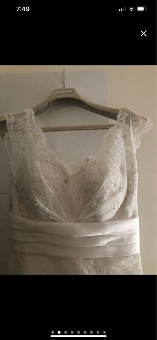 Vestido novia, velo y cancán