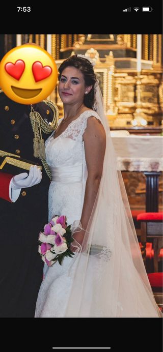 Vestido novia, velo y cancán