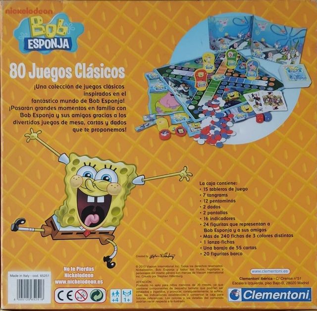 80 juegos clásicos de Bob esponja
