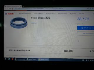 GOMA LAVADORA BOSCH MAXX7