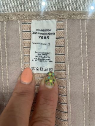 Faja  sacrolumbar preventiva