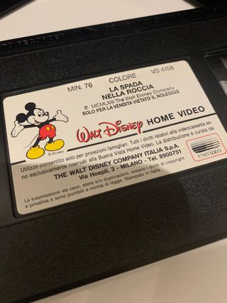 Vhs La Spada Nella Roccia Walt Disney