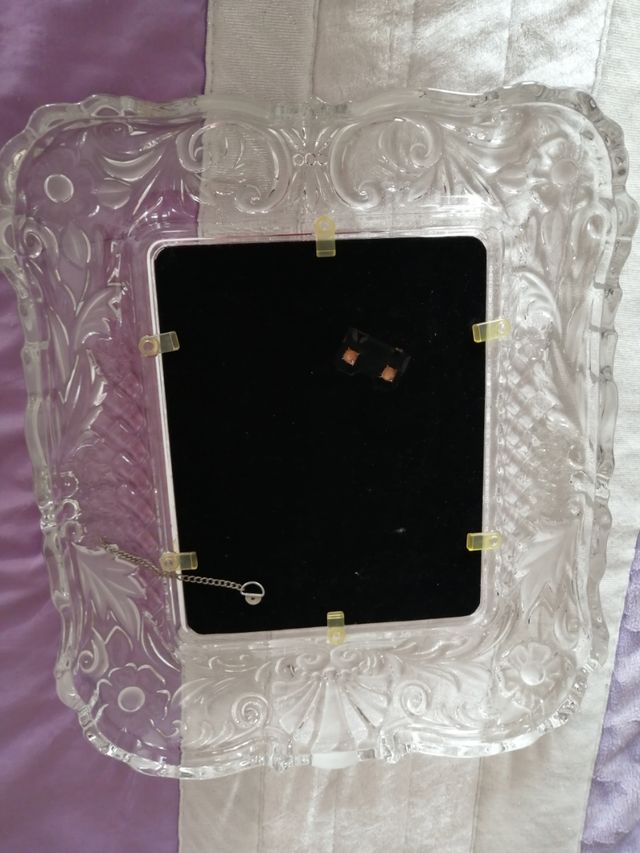 porta retrato de cristal