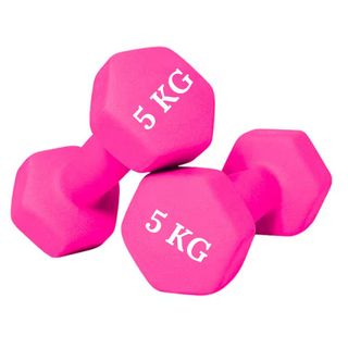 2 Mancuernas Rosas de 5 kg