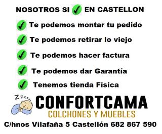 CANAPE abatible 90X190 CAMAS Y COLCHONES CASTELLON