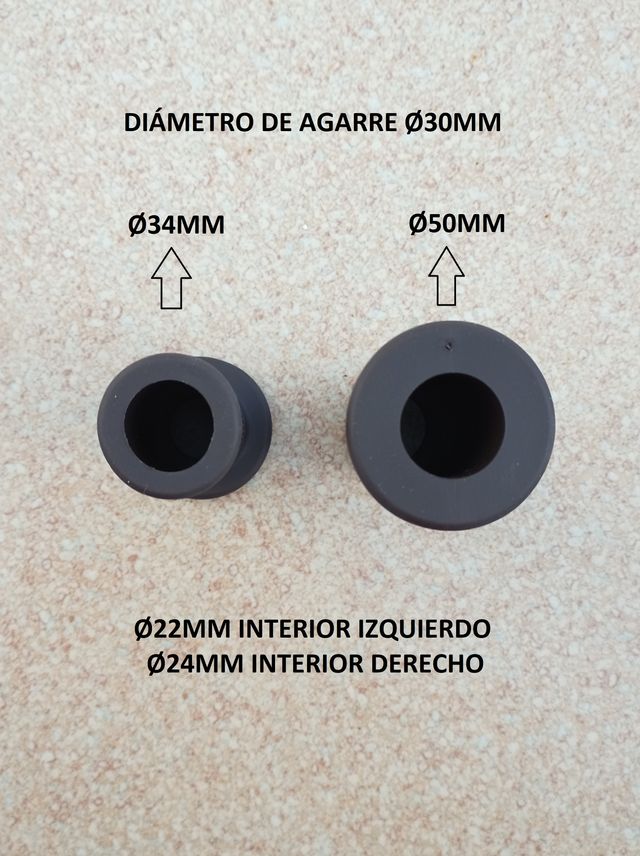 Puños universales moto cafe racer marrones .