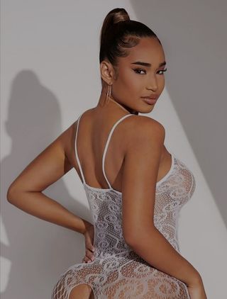 Medias de cuerpo transparente lencería