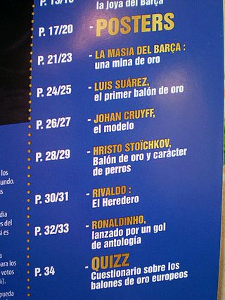 Top Foot 7. Triunfo Masía. Balón Oro Póster Messi
