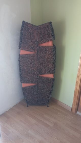 lámpara de pie de "mimbre"