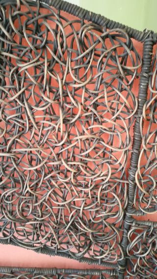 lámpara de pie de "mimbre"