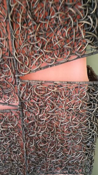 lámpara de pie de "mimbre"