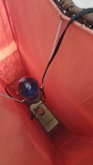 lámpara de pie de "mimbre"