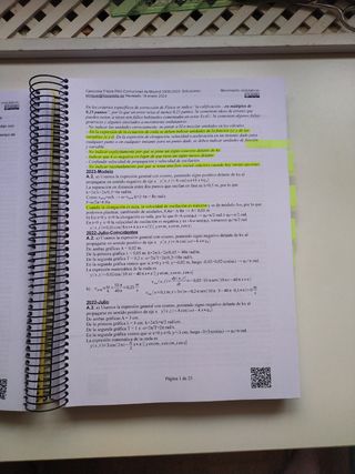 Libro de ejercicios/soluciones física EVAU madrid