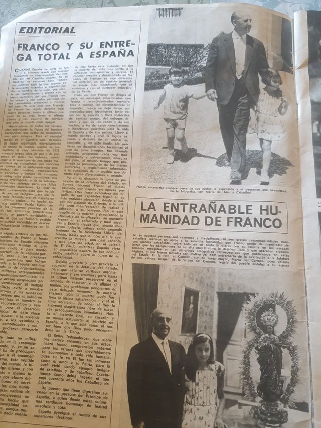 Revista hola 20 noviembre 1975 Franco a muerto
