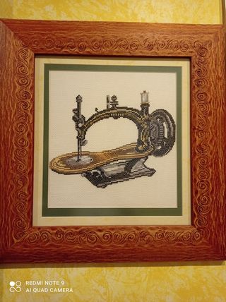 cuadro de máquinas de coser antiguas