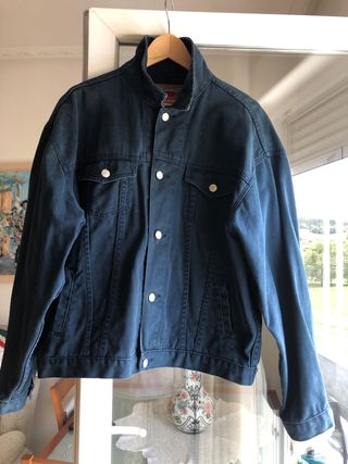 Cazadora vaquera azul marino caballero