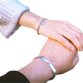 Pulseras pareja corazón