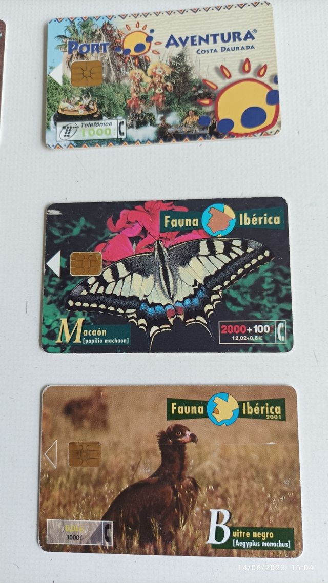 Tarjetas de cabina de Telefónica