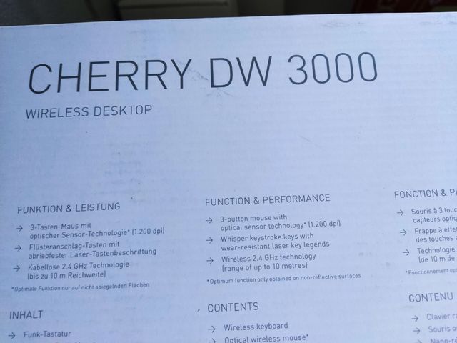 TECLADO+ RATON CHERRY DW3000