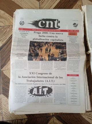 LOTE DE ANTIGUOS PERIÓDICOS CNT