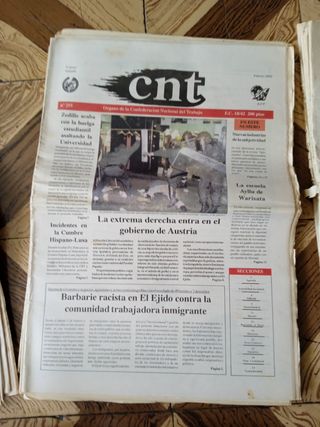 LOTE DE ANTIGUOS PERIÓDICOS CNT