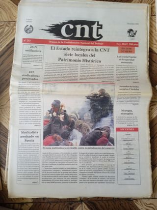 LOTE DE ANTIGUOS PERIÓDICOS CNT