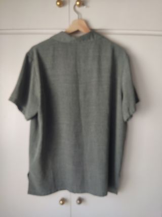 camisa manga corta gris